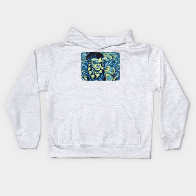 Satsui no hado Van Gogh Style Kids Hoodie by todos